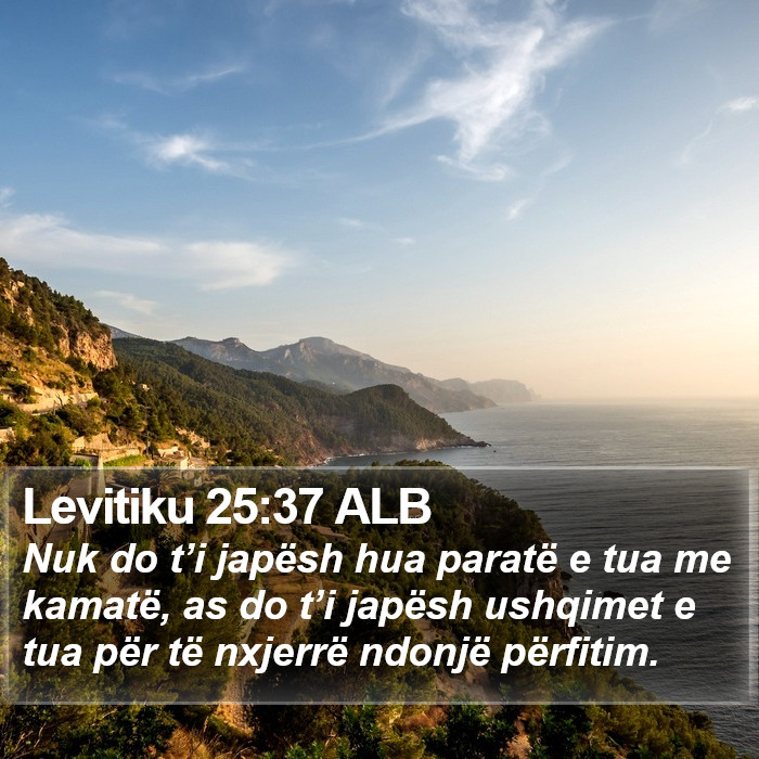 Levitiku 25:37 ALB Bible Study