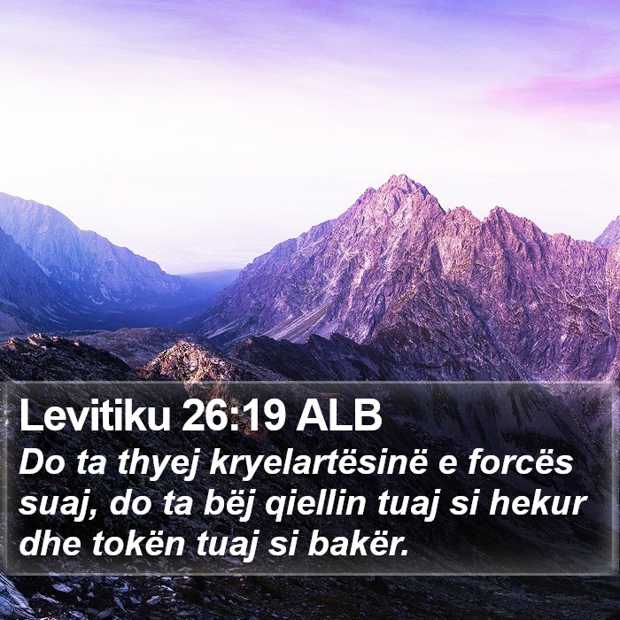 Levitiku 26:19 ALB Bible Study