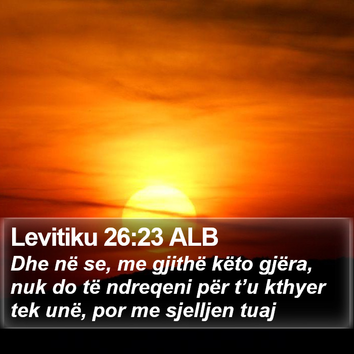 Levitiku 26:23 ALB Bible Study