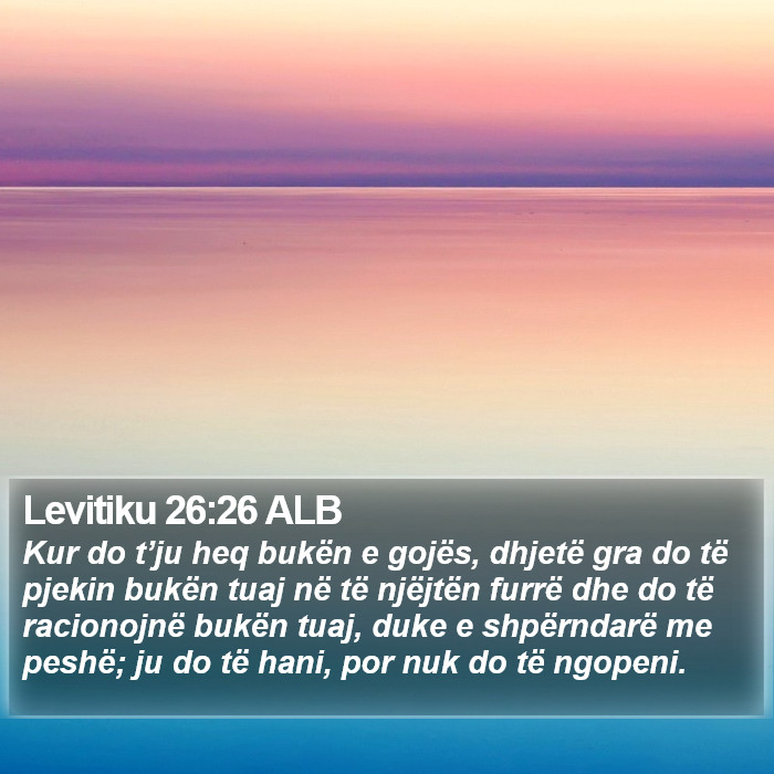 Levitiku 26:26 ALB Bible Study
