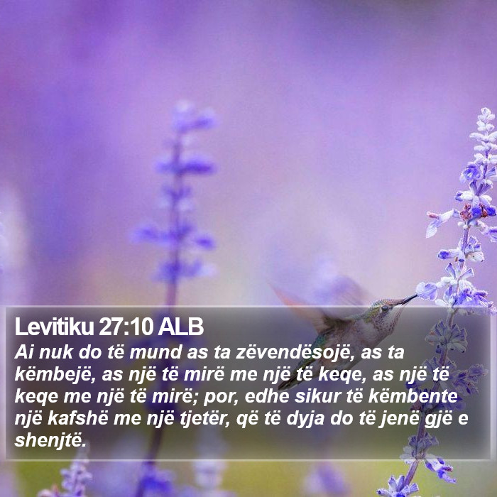 Levitiku 27:10 ALB Bible Study