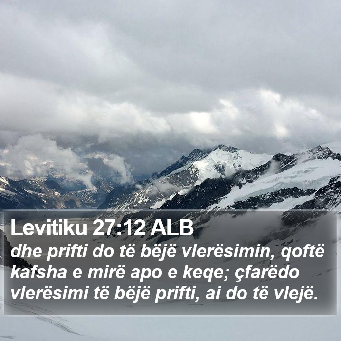 Levitiku 27:12 ALB Bible Study