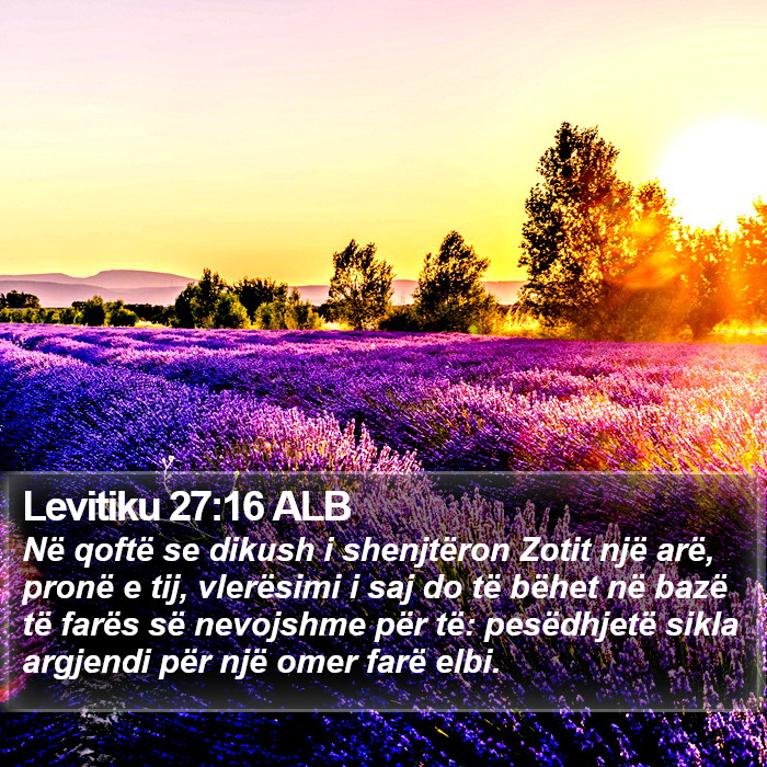 Levitiku 27:16 ALB Bible Study