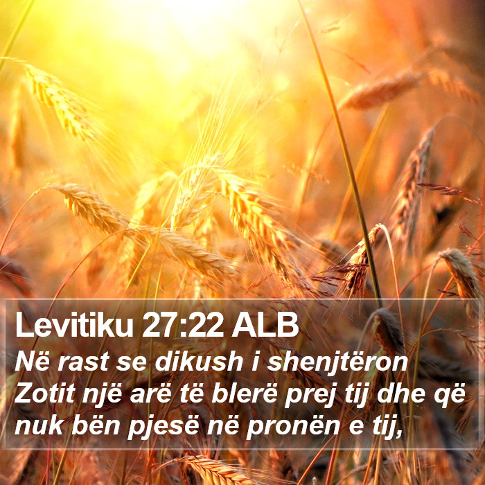 Levitiku 27:22 ALB Bible Study