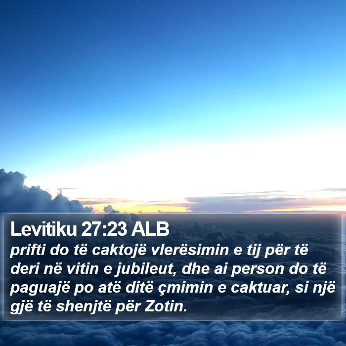 Levitiku 27:23 ALB Bible Study