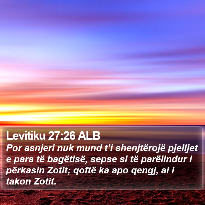 Levitiku 27:26 ALB Bible Study