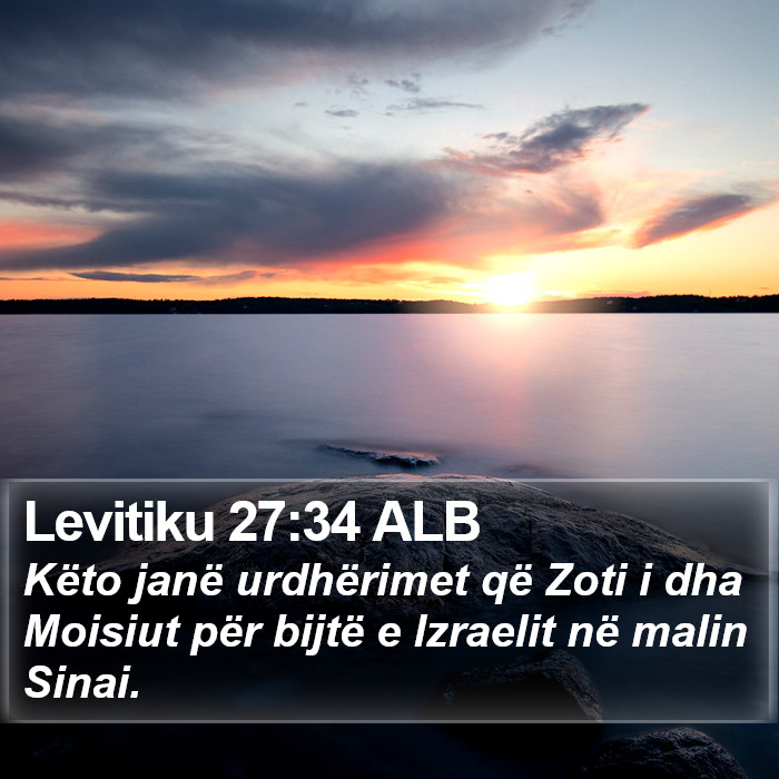 Levitiku 27:34 ALB Bible Study