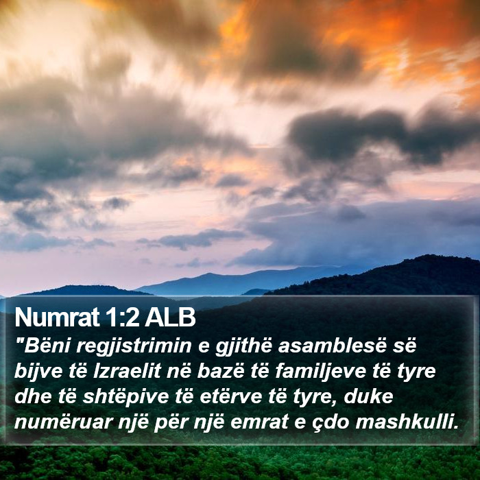 Numrat 1:2 ALB Bible Study