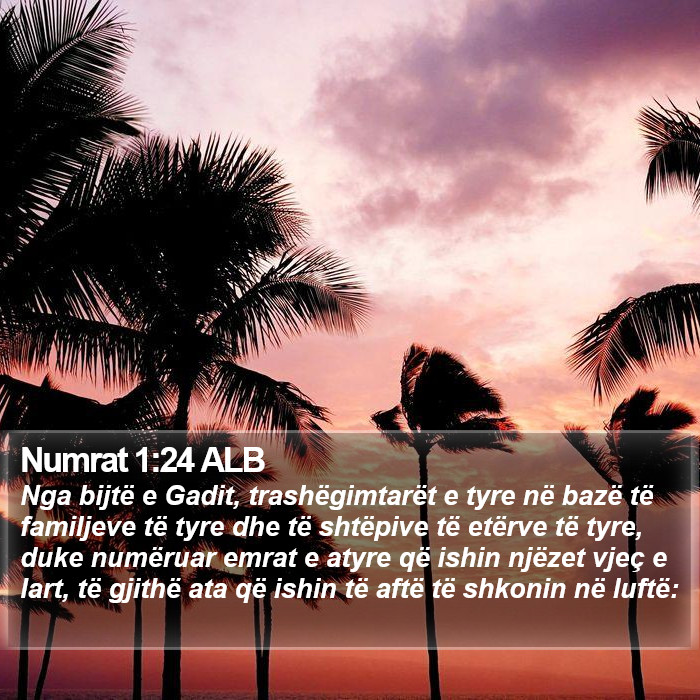 Numrat 1:24 ALB Bible Study