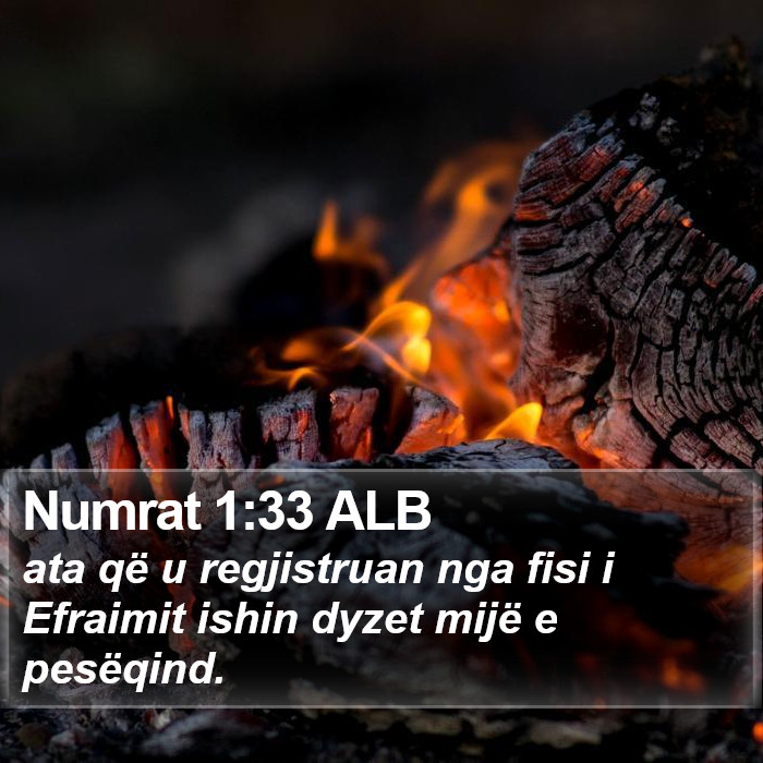 Numrat 1:33 ALB Bible Study