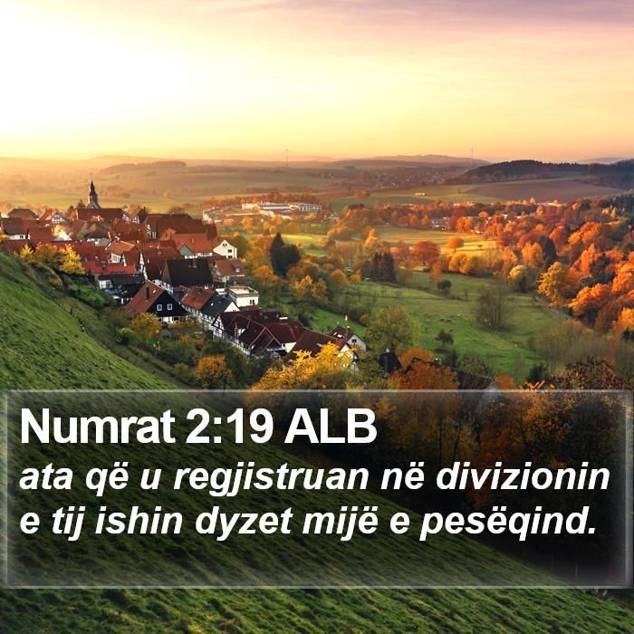 Numrat 2:19 ALB Bible Study