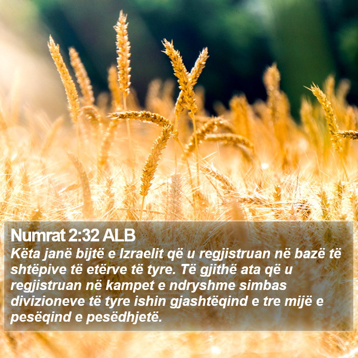 Numrat 2:32 ALB Bible Study