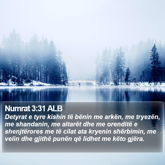 Numrat 3:31 ALB Bible Study