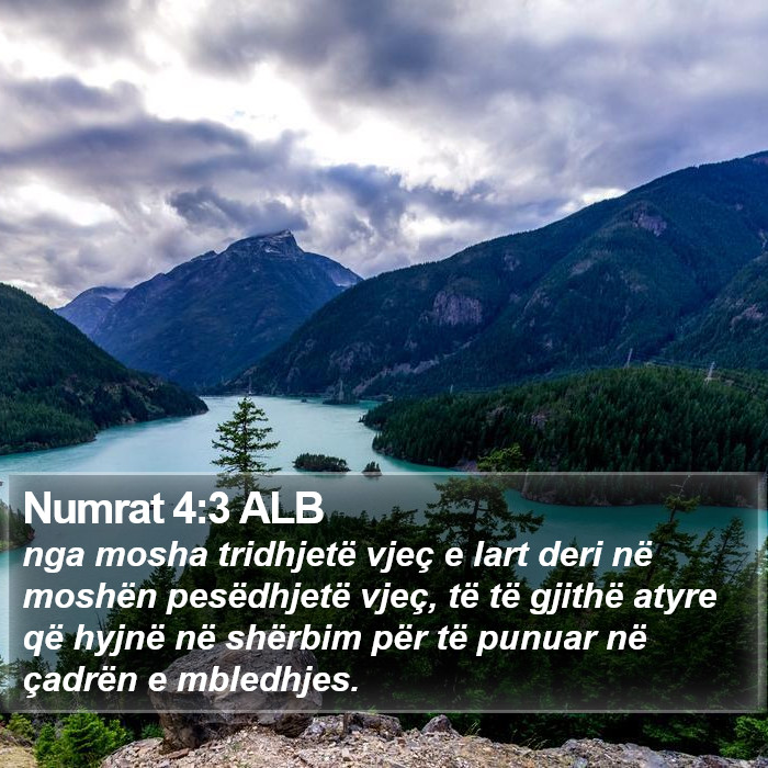 Numrat 4:3 ALB Bible Study