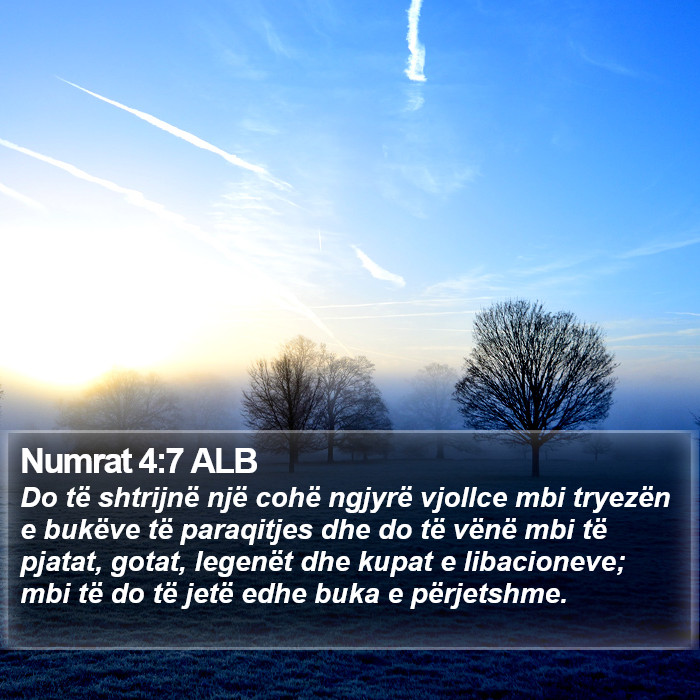 Numrat 4:7 ALB Bible Study