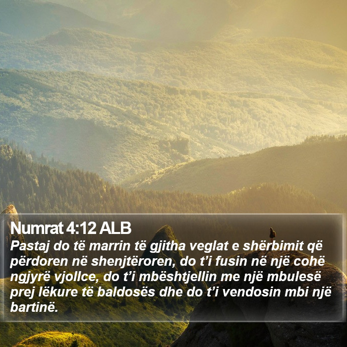 Numrat 4:12 ALB Bible Study