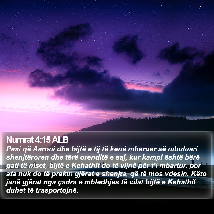 Numrat 4:15 ALB Bible Study