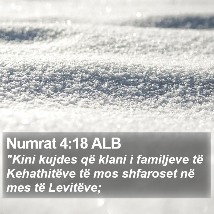 Numrat 4:18 ALB Bible Study