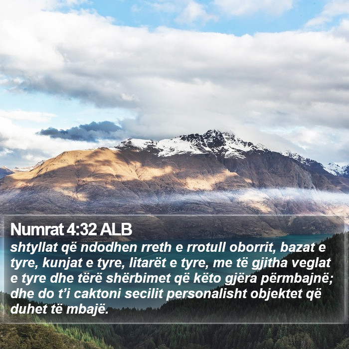 Numrat 4:32 ALB Bible Study