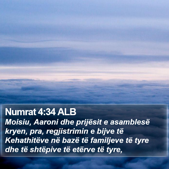 Numrat 4:34 ALB Bible Study