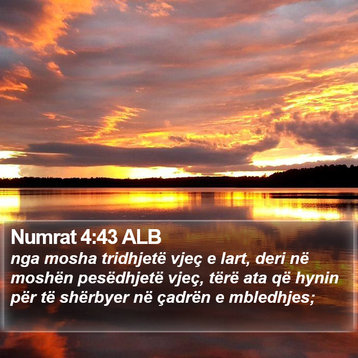 Numrat 4:43 ALB Bible Study