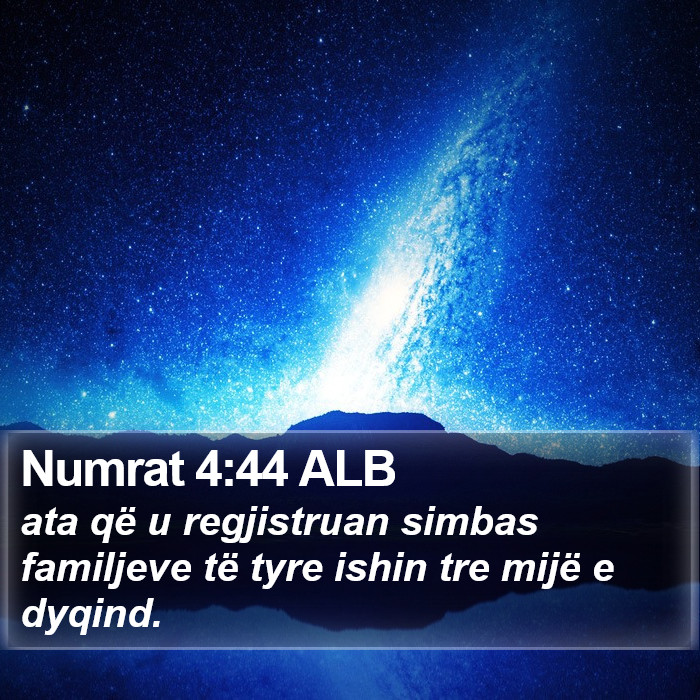 Numrat 4:44 ALB Bible Study