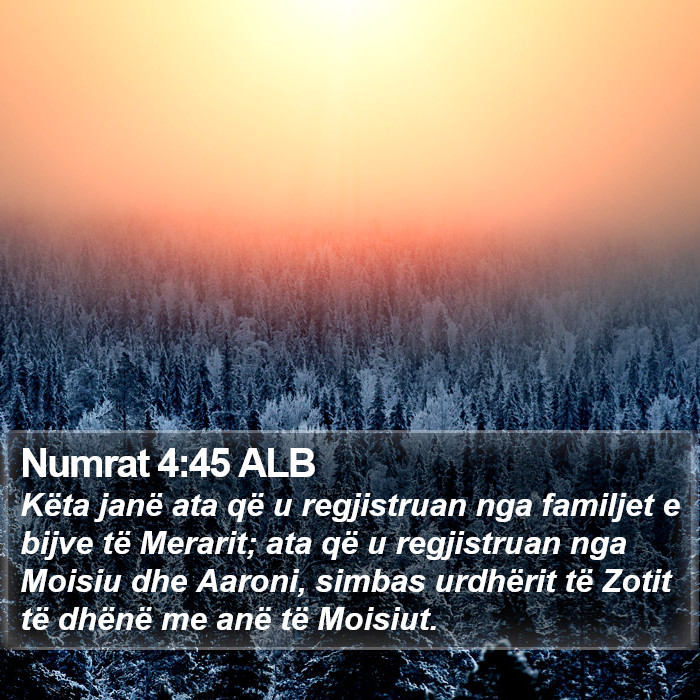 Numrat 4:45 ALB Bible Study