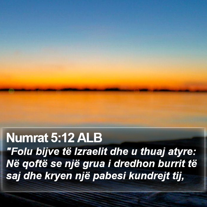Numrat 5:12 ALB Bible Study