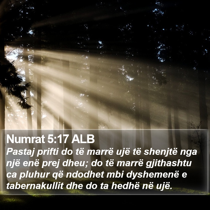 Numrat 5:17 ALB Bible Study