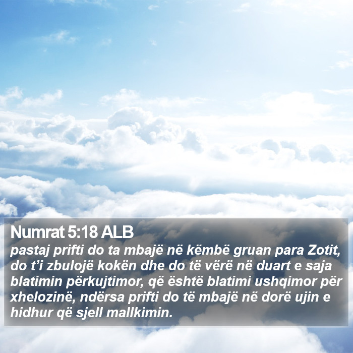 Numrat 5:18 ALB Bible Study