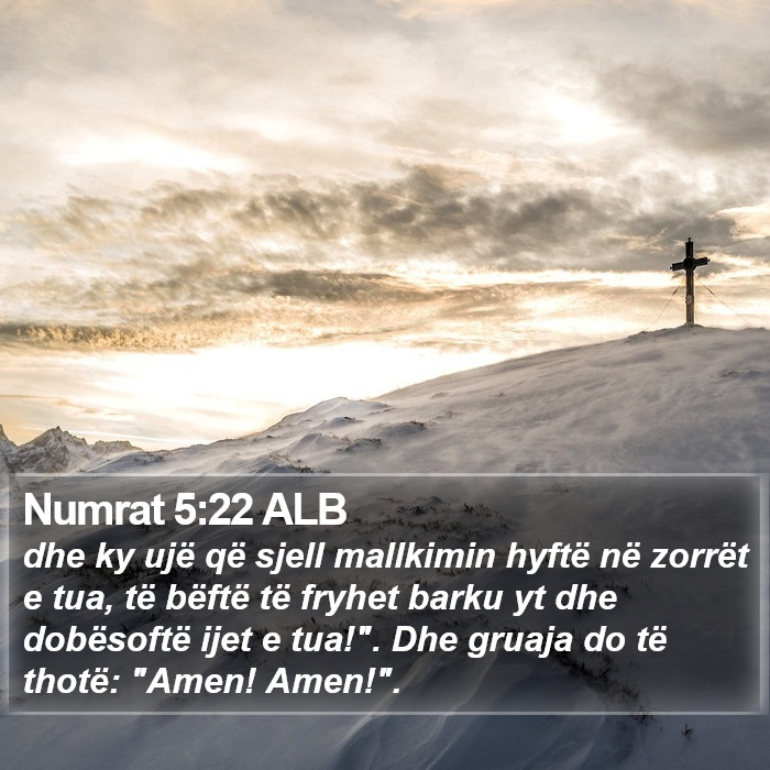Numrat 5:22 ALB Bible Study