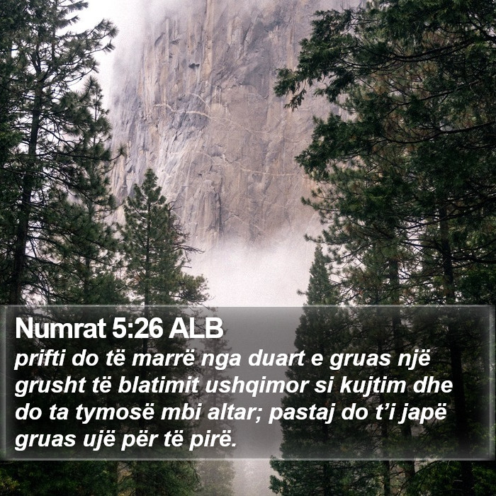 Numrat 5:26 ALB Bible Study