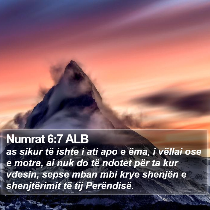 Numrat 6:7 ALB Bible Study