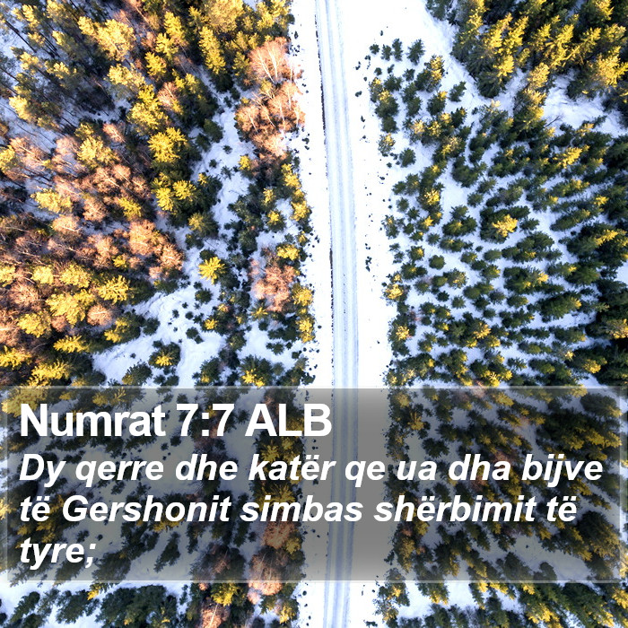 Numrat 7:7 ALB Bible Study