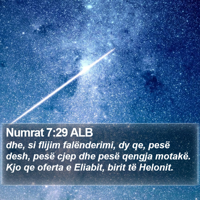 Numrat 7:29 ALB Bible Study