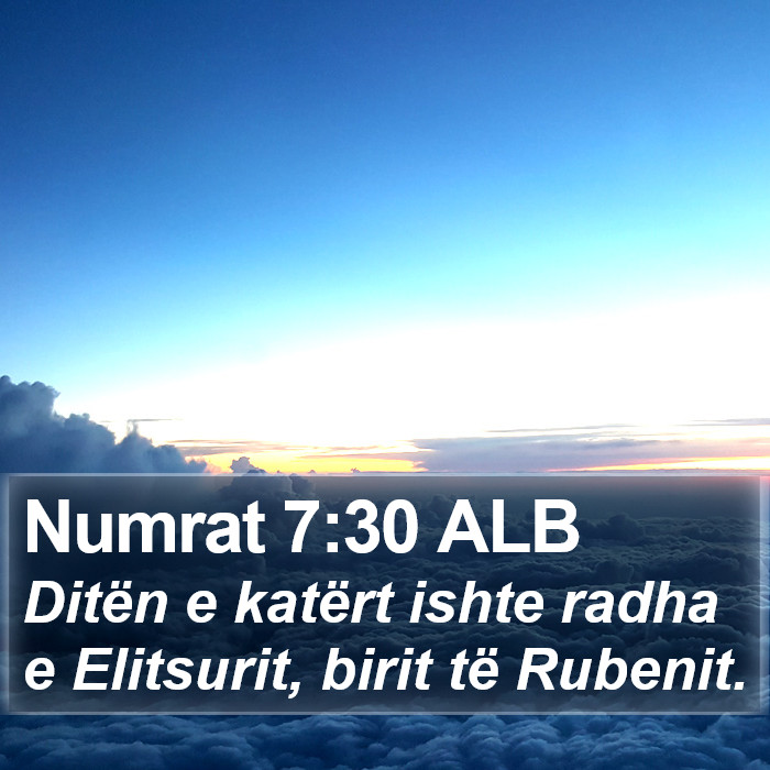 Numrat 7:30 ALB Bible Study