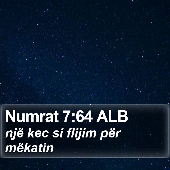 Numrat 7:64 ALB Bible Study