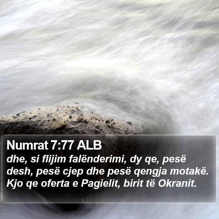 Numrat 7:77 ALB Bible Study