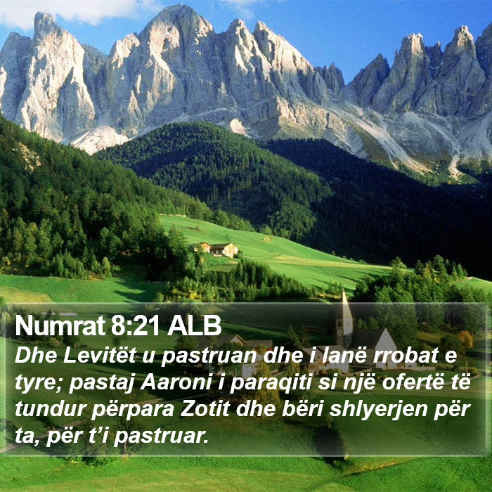 Numrat 8:21 ALB Bible Study
