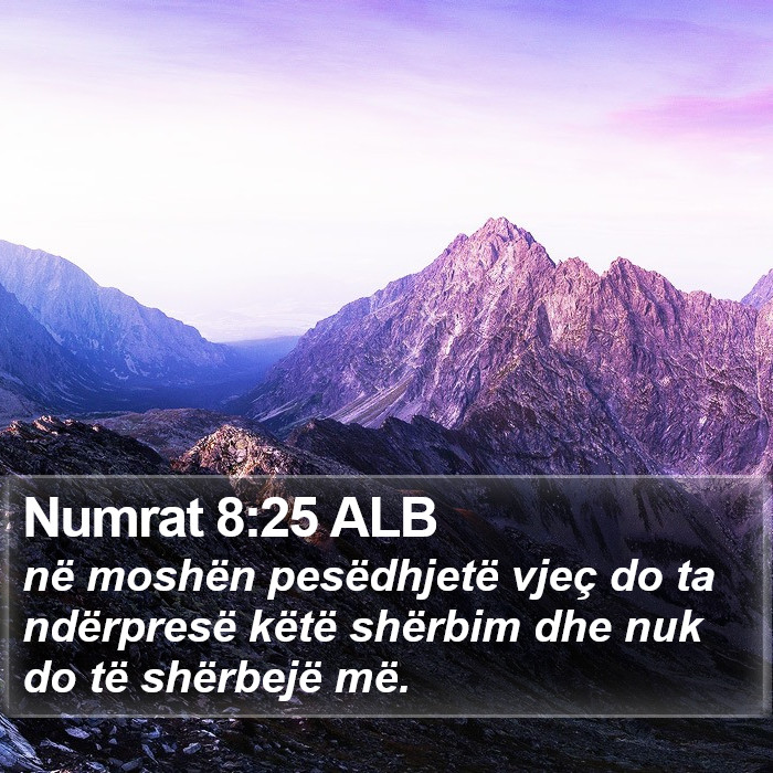 Numrat 8:25 ALB Bible Study