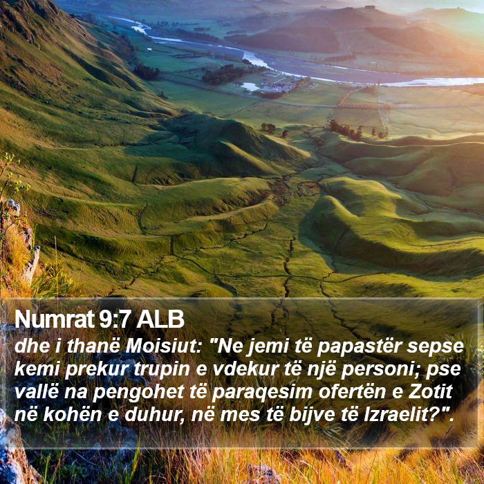 Numrat 9:7 ALB Bible Study