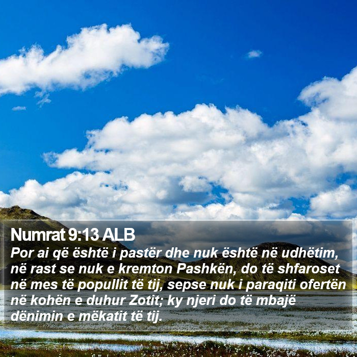 Numrat 9:13 ALB Bible Study