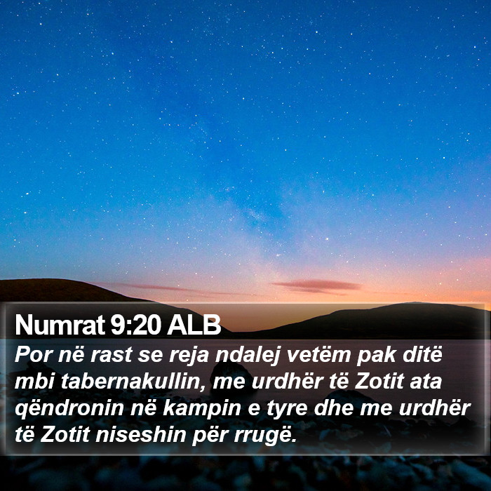 Numrat 9:20 ALB Bible Study