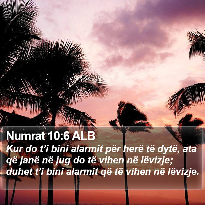 Numrat 10:6 ALB Bible Study