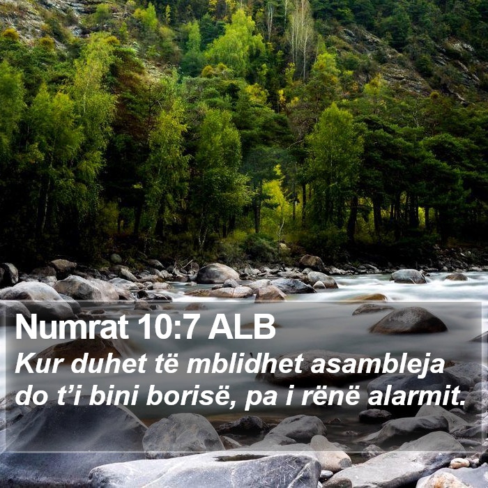 Numrat 10:7 ALB Bible Study