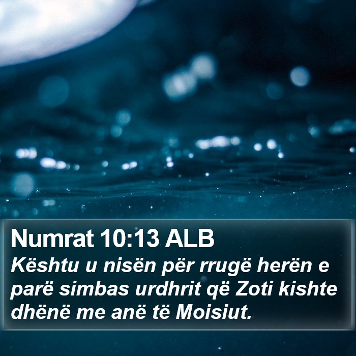 Numrat 10:13 ALB Bible Study