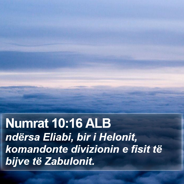 Numrat 10:16 ALB Bible Study