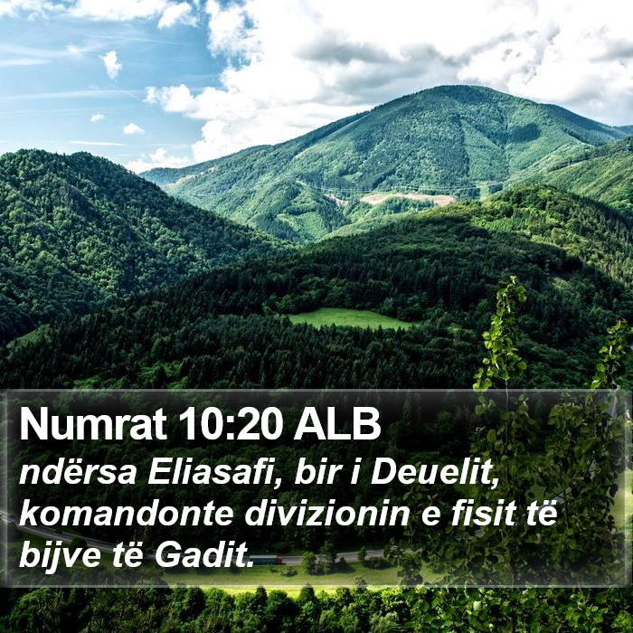 Numrat 10:20 ALB Bible Study