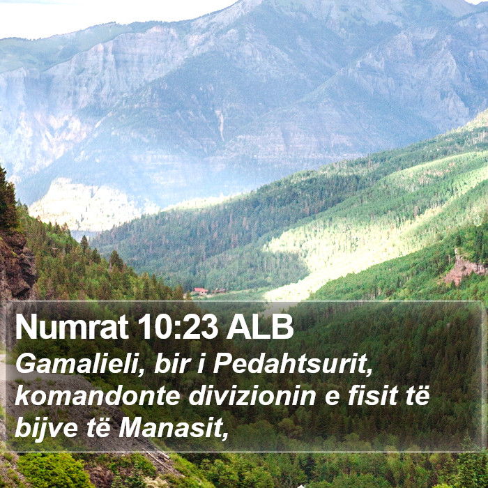 Numrat 10:23 ALB Bible Study