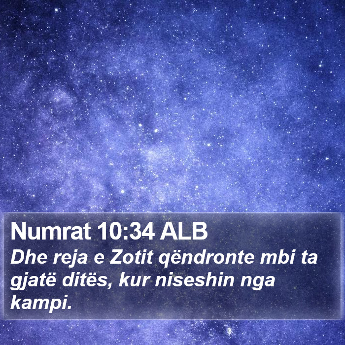 Numrat 10:34 ALB Bible Study